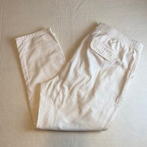 J. Crew Women's  Off-White Elastic Waist Drawstring Pants Size XXL
